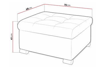 Fotpall Trefor 68 cm - Grön - Möbler - Fåtölj & stolar - Pall & puff - Fotpallar