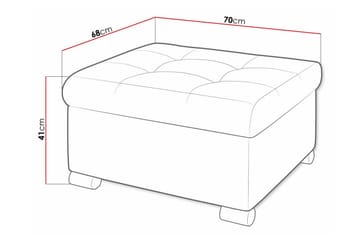Fotpall Trefor 68 cm - Möbler - Fåtölj & stolar - Pall & puff - Fotpallar