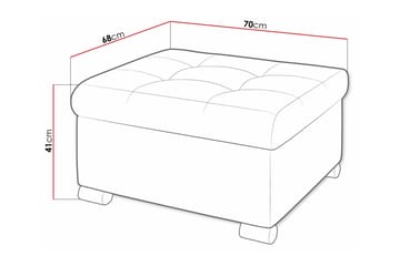 Fotpall Trefor 68 cm - Möbler - Fåtölj & stolar - Pall & puff - Fotpallar