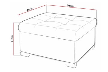 Fotpall Trefor 68 cm - Möbler - Fåtölj & stolar - Pall & puff - Fotpallar
