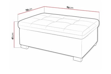 Fotpall Trefor 70 cm - Möbler - Fåtölj & stolar - Pall & puff - Fotpallar