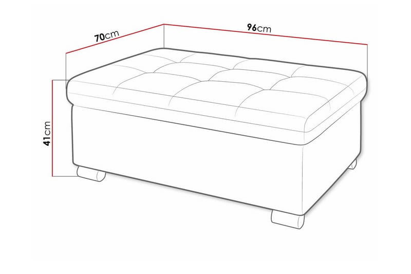 Fotpall Trefor 70 cm - Möbler - Fåtölj & stolar - Pall & puff - Fotpallar