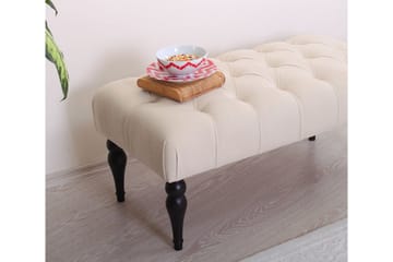 Fotpall Tucumcari 92 cm Rektangulär - Cremevit - Möbler - Fåtölj & stolar - Pall & puff - Fotpallar