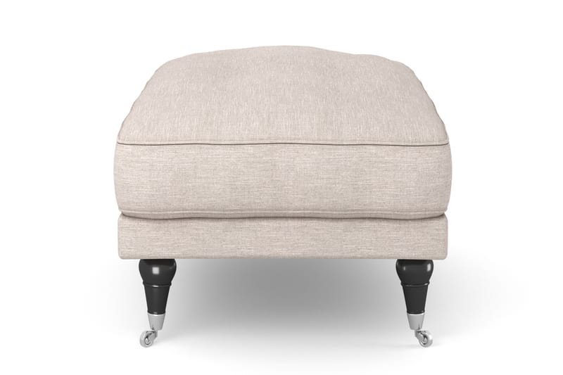 Fotpall Webber - Beige|Krom - Möbler - Fåtölj & stolar - Pall & puff - Fotpallar
