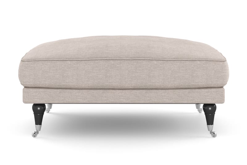 Fotpall Webber - Beige|Krom - Möbler - Fåtölj & stolar - Pall & puff - Fotpallar