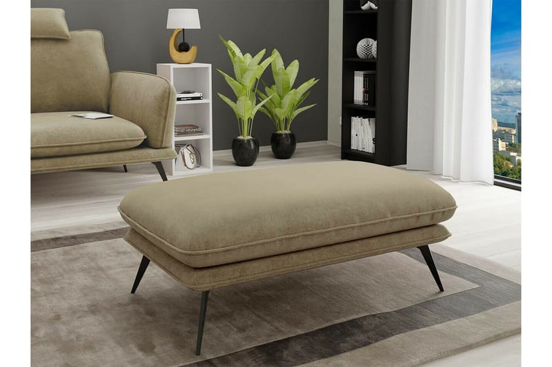 Graystone Fotpall 65 cm beige - Möbler - Fåtölj & stolar - Pall & puff - Fotpallar
