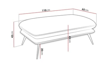 Graystone Fotpall 65 cm beige - Möbler - Fåtölj & stolar - Pall & puff - Fotpallar