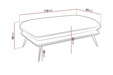 Graystone Fotpall 65 cm Brown - Möbler - Fåtölj & stolar - Pall & puff - Fotpallar