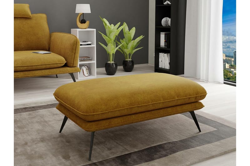 Graystone Fotpall 65 cm Dark yellow - Möbler - Fåtölj & stolar - Pall & puff - Fotpallar
