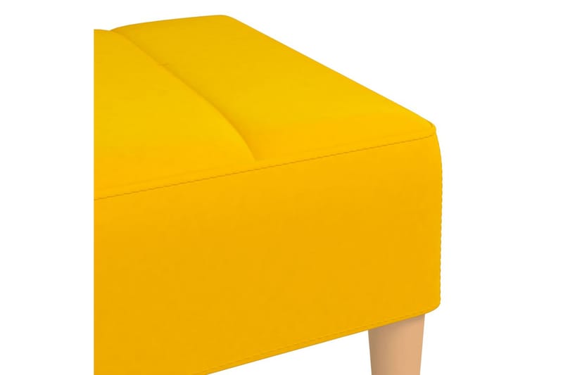 Fotpall gul 78x56x32 cm sammet - Gul - Fotpallar