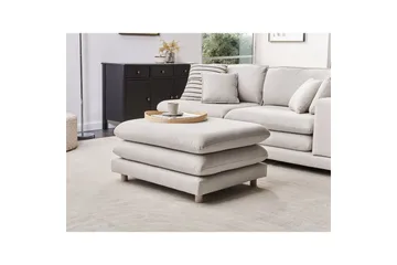 Fotpall Heden Beige/ljust trä - Beige/ljust trä - Möbler - Fåtölj & stolar - Pall & puff - Fotpallar