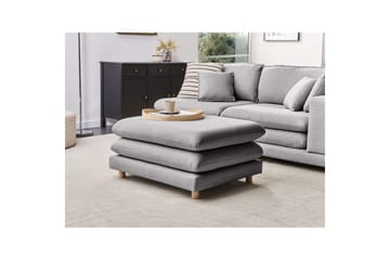 Fotpall Heden Grå/ljust trä - Grå/ljust trä - Möbler - Fåtölj & stolar - Pall & puff - Fotpallar