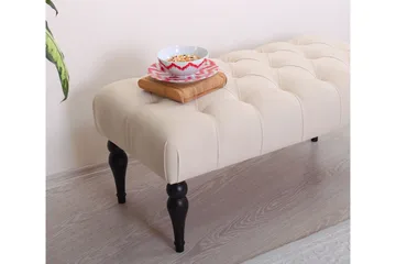 Hodgenville Fotpall 92 cm Rektangulär - Cremevit - Möbler - Fåtölj & stolar - Pall & puff - Fotpallar