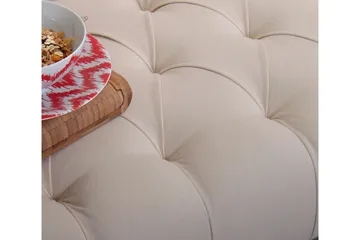 Hodgenville Fotpall 92 cm Rektangulär - Cremevit - Möbler - Fåtölj & stolar - Pall & puff - Fotpallar