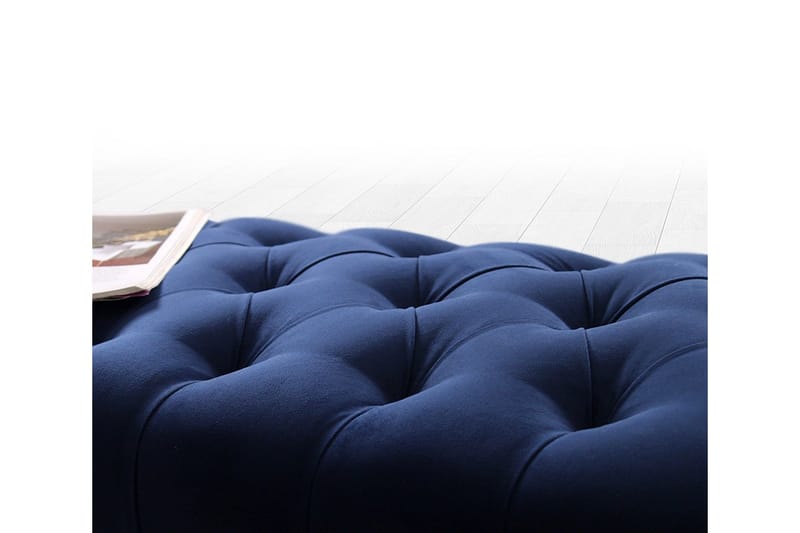 Hodgenville Fotpall 92 cm Rektangulär - Marinblå - Möbler - Fåtölj & stolar - Pall & puff - Fotpallar