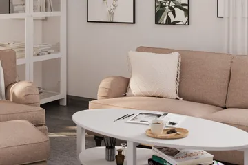 Howard Classic Fotpall - Mörkbeige - Möbler - Fåtölj & stolar - Pall & puff - Fotpallar
