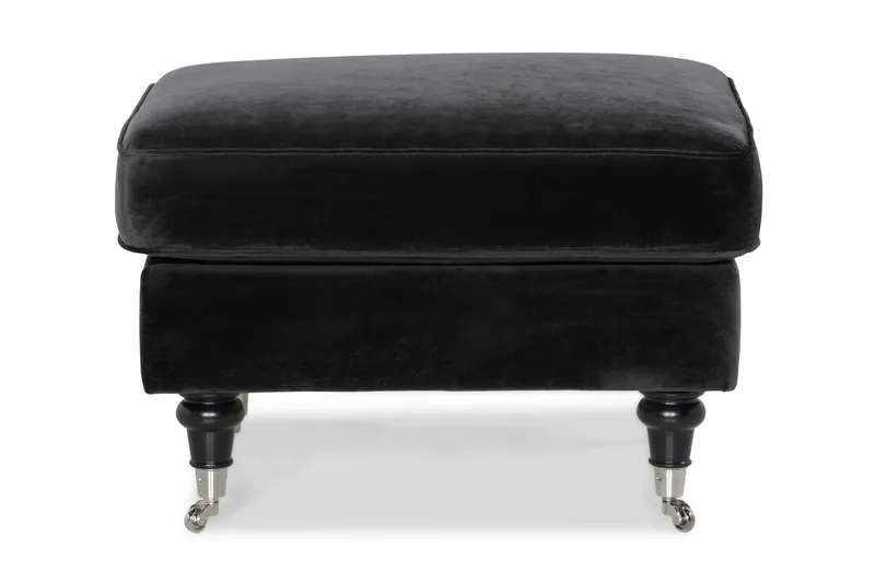 Howard Classic Fotpall Sammet - Svart - Möbler - Fåtölj & stolar - Pall & puff - Fotpallar