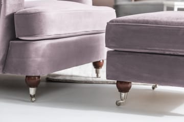 Howard Riviera Fotpall Sammet - Lila - Möbler - Fåtölj & stolar - Pall & puff - Fotpallar