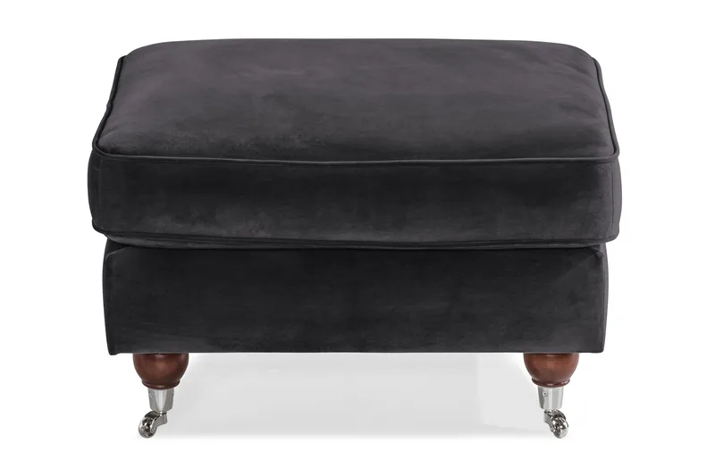 Howard Riviera Fotpall Sammet - Mörkgrå - Möbler - Fåtölj & stolar - Pall & puff - Fotpallar