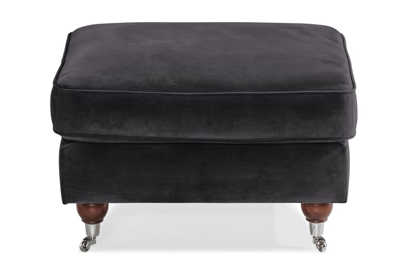 Howard Riviera Fotpall Sammet - Mörkgrå - Möbler - Fåtölj & stolar - Pall & puff - Fotpallar