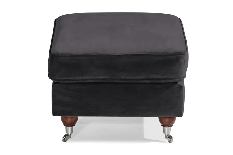 Howard Riviera Fotpall Sammet - Mörkgrå - Möbler - Fåtölj & stolar - Pall & puff - Fotpallar