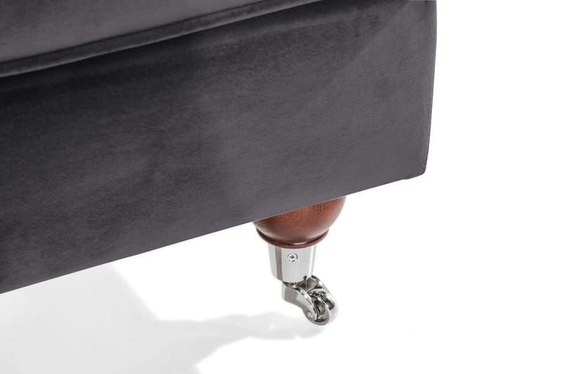 Howard Riviera Fotpall Sammet - Mörkgrå - Möbler - Fåtölj & stolar - Pall & puff - Fotpallar