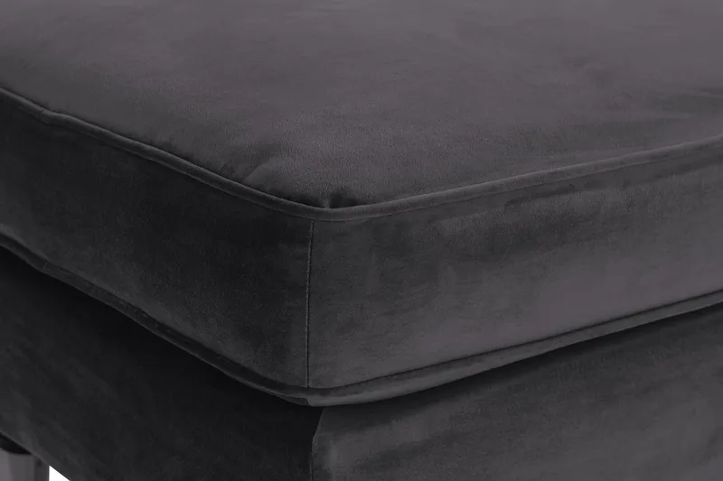 Howard Riviera Fotpall Sammet - Mörkgrå - Möbler - Fåtölj & stolar - Pall & puff - Fotpallar