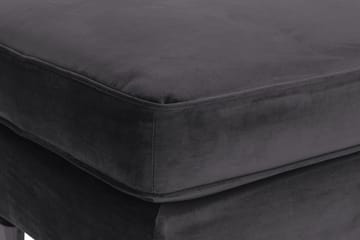 Howard Riviera Fotpall Sammet - Mörkgrå - Möbler - Fåtölj & stolar - Pall & puff - Fotpallar