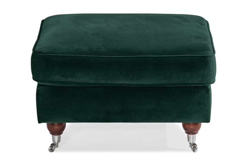 Howard Riviera Fotpall Sammet - Mörkgrön - Möbler - Fåtölj & stolar - Pall & puff - Fotpallar