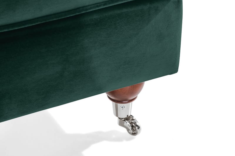 Howard Riviera Fotpall Sammet - Mörkgrön - Möbler - Fåtölj & stolar - Pall & puff - Fotpallar