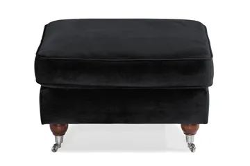 Howard Riviera Fotpall Sammet - Svart - Möbler - Fåtölj & stolar - Pall & puff - Fotpallar