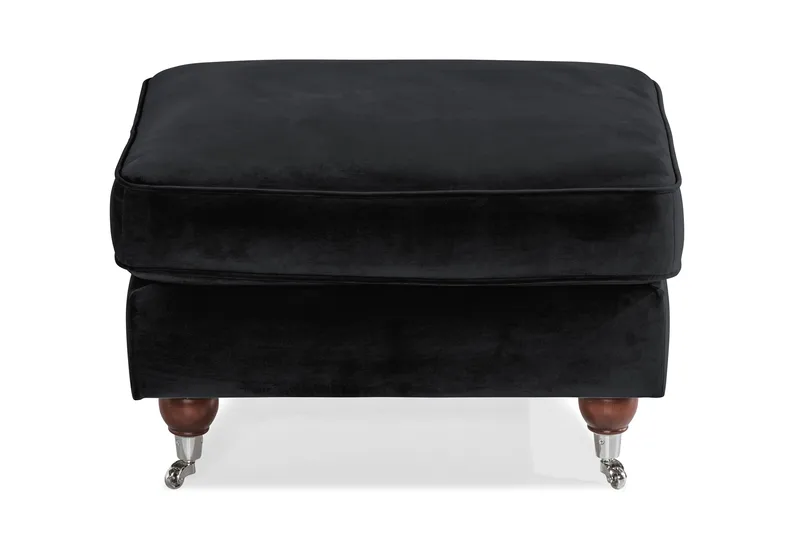 Howard Riviera Fotpall Sammet - Svart - Möbler - Fåtölj & stolar - Pall & puff - Fotpallar