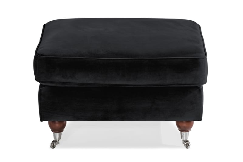 Howard Riviera Fotpall Sammet - Svart - Möbler - Fåtölj & stolar - Pall & puff - Fotpallar
