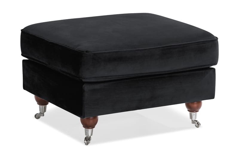 Howard Riviera Fotpall Sammet, Svart