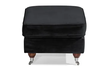 Howard Riviera Fotpall Sammet - Svart - Möbler - Fåtölj & stolar - Pall & puff - Fotpallar