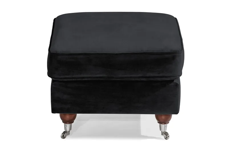 Howard Riviera Fotpall Sammet - Svart - Möbler - Fåtölj & stolar - Pall & puff - Fotpallar