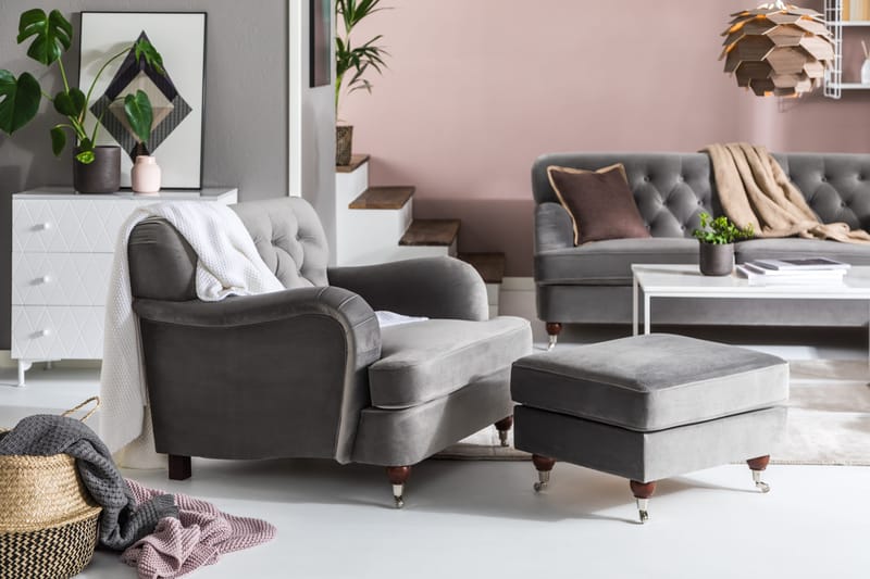 Howard Riviera Fotpall - Silvergrå - Möbler - Fåtölj & stolar - Pall & puff - Fotpallar