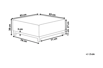 Hughen Fotpall - Beige/Svart - Möbler - Fåtölj & stolar - Pall & puff - Fotpallar