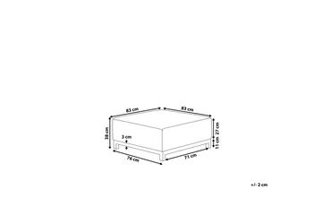 Hughen Fotpall - Grå/Svart - Möbler - Fåtölj & stolar - Pall & puff - Fotpallar