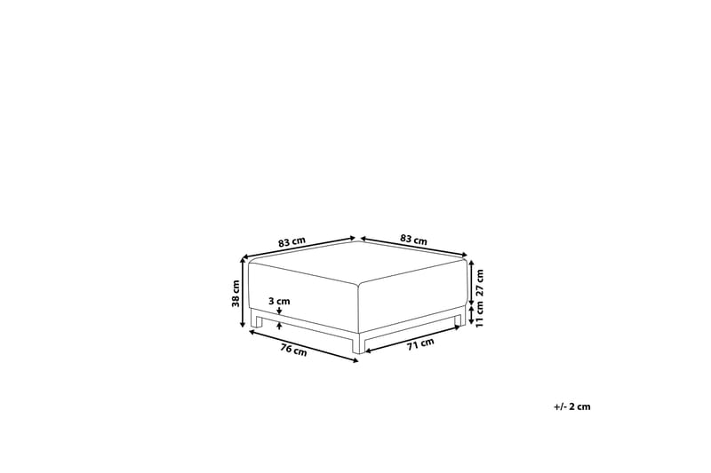 Hughen Fotpall - Grå/Svart - Möbler - Fåtölj & stolar - Pall & puff - Fotpallar