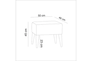 Kambi Fotpall - Mörkgrå - Möbler - Fåtölj & stolar - Pall & puff - Fotpallar