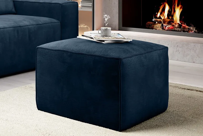 Kamli Fotpall - Blå - Möbler - Fåtölj & stolar - Pall & puff - Fotpallar