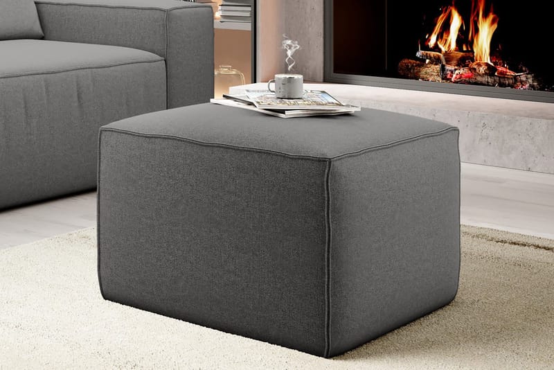 Kamli Fotpall - Grå - Möbler - Fåtölj & stolar - Pall & puff - Fotpallar