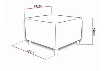 Kintore Fotpall 56 cm Dark yellow - Möbler - Fåtölj & stolar - Pall & puff - Fotpallar