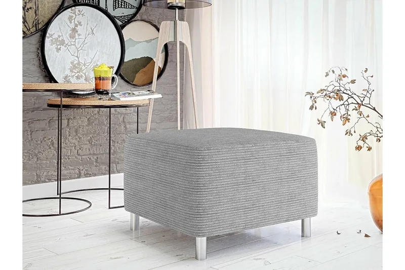 Kintore Fotpall 56 cm Light grey/Dark grey - Möbler - Fåtölj & stolar - Pall & puff - Fotpallar