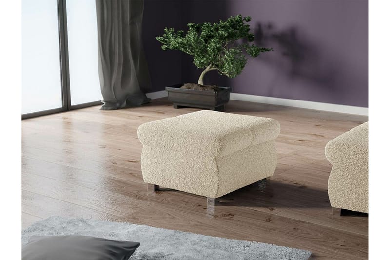 Kintore Fotpall 60 cm beige - Möbler - Fåtölj & stolar - Pall & puff - Fotpallar