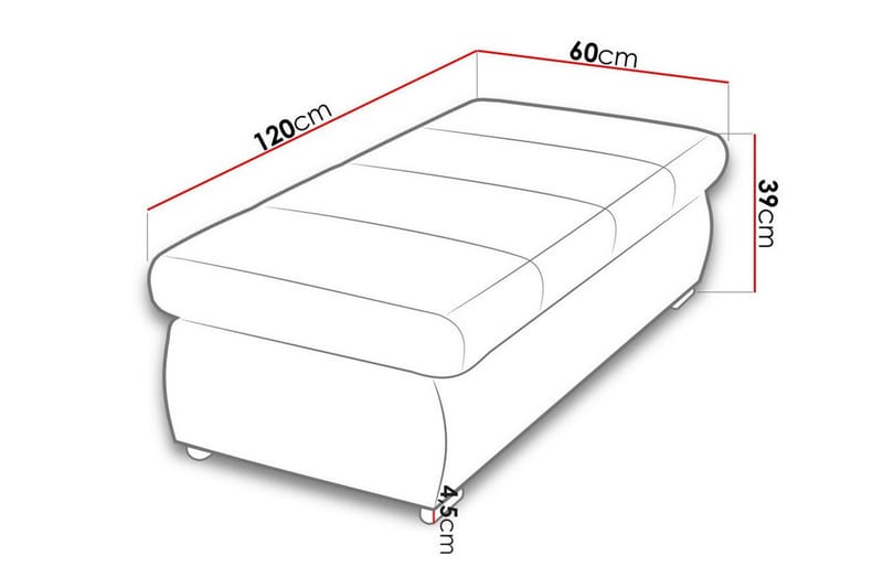 Kintore Fotpall 60 cm - Möbler - Fåtölj & stolar - Pall & puff - Fotpallar