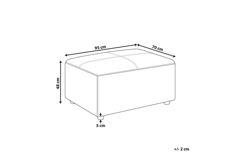 Fotpall Kohlo Beige/svart - Beige/svart - Möbler - Fåtölj & stolar - Pall & puff - Fotpallar