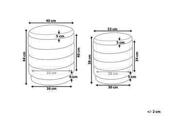 Lerbodatorp Fotpall med Förvaring 2-pack - Rosa - Möbler - Fåtölj & stolar - Pall & puff - Fotpallar