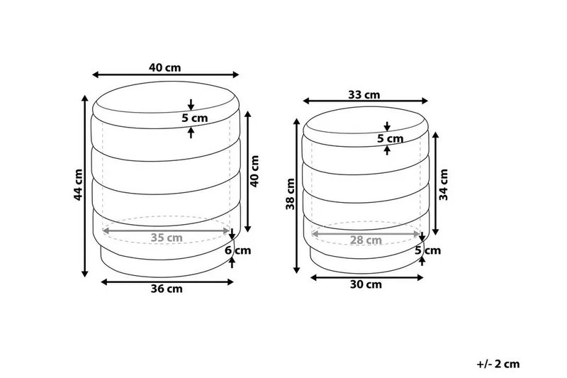 Lerbodatorp Fotpall med Förvaring 2-pack - Rosa - Möbler - Fåtölj & stolar - Pall & puff - Fotpallar